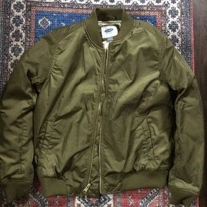 Green Bomber Jacket. Size M